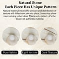 thumbnail image 6 of Milky White Onyx Wall Sconce, Round Natural Wall Mounted Light with Opaque White Glass Globe, Indoor Wall Light for Living Room, Entryway, 6 of 12