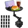 thumbnail image 2 of AMERTEER Car Table Organizer Car Table for Eating Car Food Storage Rack w/ 360° Rotating Swivel Arm Multifunctional Car Food Tray Car Swivel Tray Enjoy Your Meal and Stay Organized Black, 2 of 9