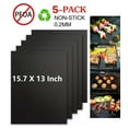 thumbnail image 4 of BBQ Grill Mats Set of 5 Outdoor Cooking Baking Non Stick Reusable Grilling Mat, 4 of 8