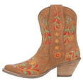 thumbnail image 2 of Dingo Womens Sugar Bug Floral Embroidery Round Toe Cowboy  Ankle Boots, 2 of 2