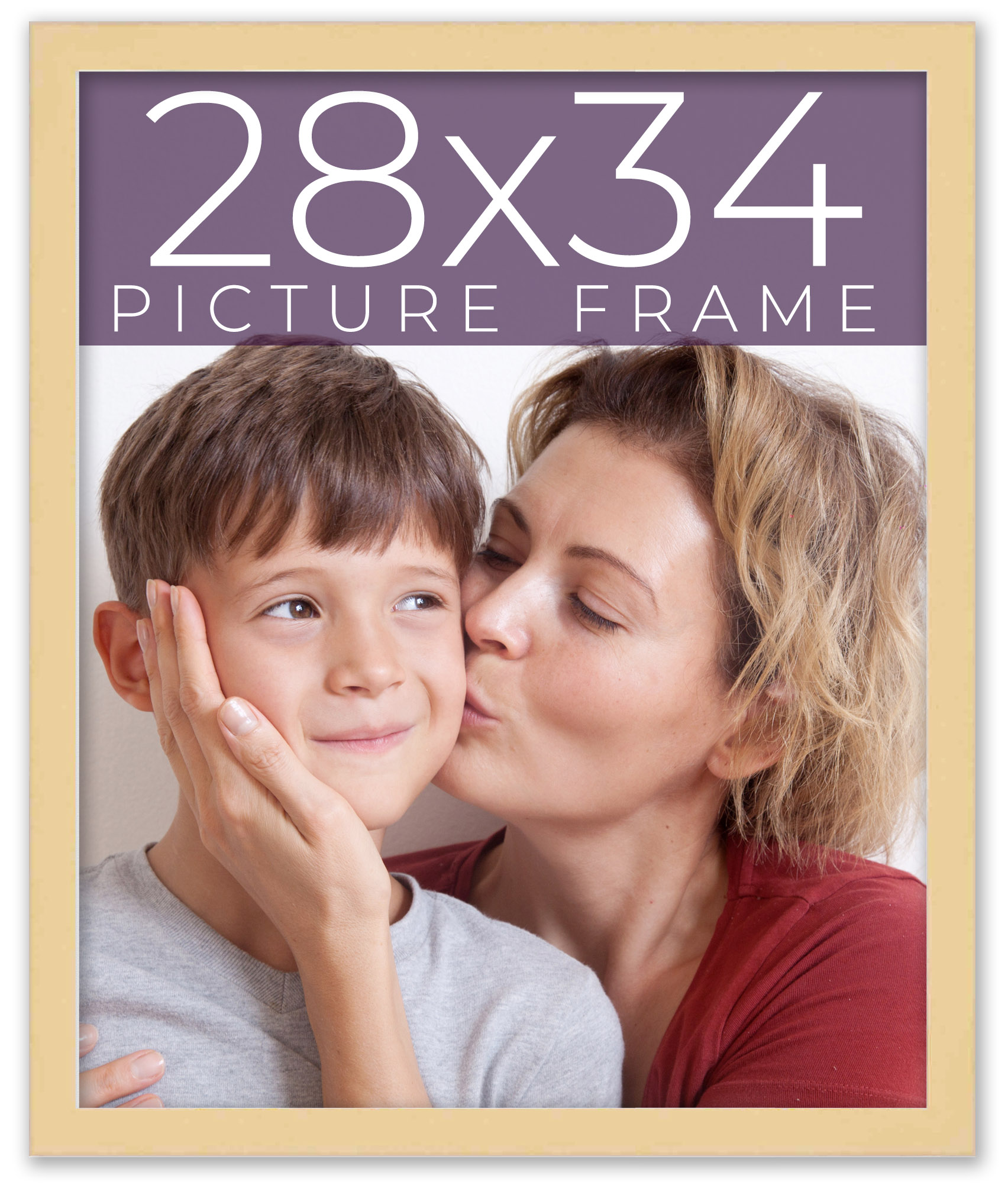 28x34 Shadow Box Frame Brown 0.875 inches Deep Real Wood Contemporary