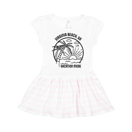 

Inktastic Summer Vacation Mode Virginia Beach Virginia Gift Toddler Girl Dress