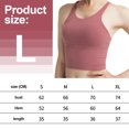 thumbnail image 2 of Ropa interior deportiva para mujer con almohadilla extraíble Chaleco de entrenamiento de ropa interior de yoga con cordones en la espalda cruzada sexy - Rosa claro MFZFUKR BST3060523-3, 2 of 6