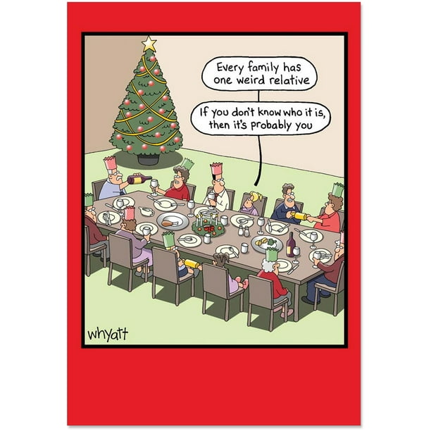 weird-relative-box-of-12-family-christmas-cards-for-adults-walmart