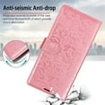 thumbnail image 5 of Allytechgroup for iPhone 14 Pro Max Flip Case, Slim Lightweight Non-Slip PU Leather TPU Shock-Absorbent Protective Case Cover With Lanyard Card Pocket RFID Blocking for Women Men, Pink, 5 of 11