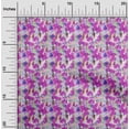 thumbnail image 2 of oneOone Polyester Spandex Fuschia Pink Fabric Abstract Floral Sewing Material Print Fabric By The Yard 56 Inch Wide, 2 of 5