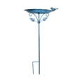 thumbnail image 1 of Adorno de hierro para baño de pájaros, comedero vintage para pájaros, para patio, césped Azul, 1 of 9