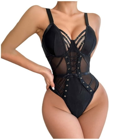 RUTAYY Lingerie Women Tempting Bodysuit Shapewear Bodycon Jumpsuit With Gathered Bust Lingerie Home Intimates Breathable