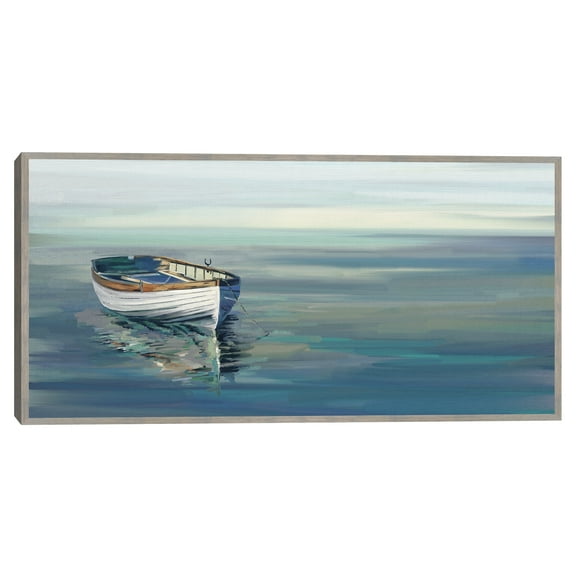 In the Moment Blue by Studio Arts Framed Canvas Art