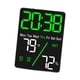 thumbnail image 3 of Reloj despertador digital de escritorio con enchufe, función de repetición de alarma, fecha y temperatura, 12/24 h Luz de fondo verde, 3 of 7