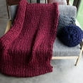 thumbnail image 3 of Thick Crochet Chunky Cable Knit Blanket Beautiful Handmade Cover Yarn Wool Bulky Bed Spread Throw For Home Decor, 3 of 7