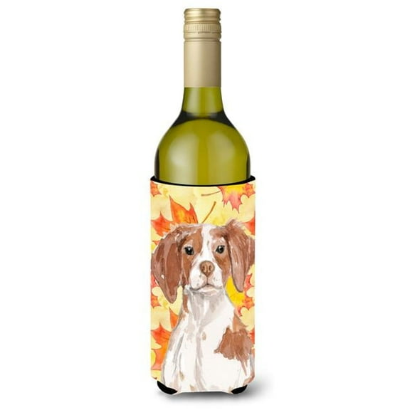 Brittany Spaniel Fall Wine Bottle Beverge Insulator Hugger
