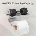 Wall Mount Toilet Paper Holder with Shelf, Self Adhesive or Screw ...
