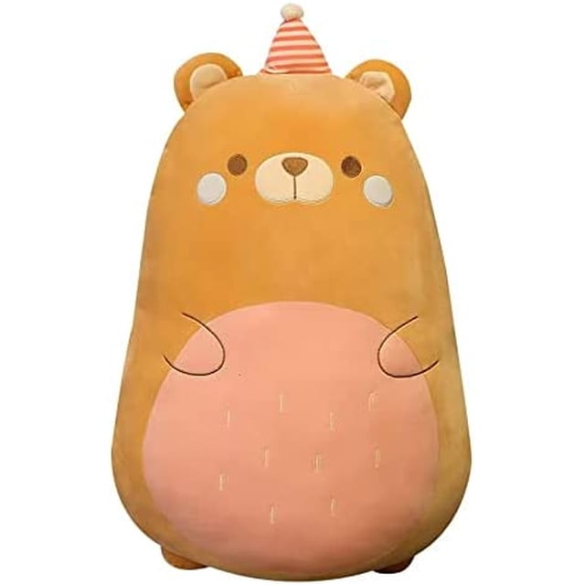 Almohada de peluche HUOGUO con forma de dinosaurio, 45 cm, oso pardo