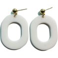 thumbnail image 1 of LAICAIW Grande Boucle d'Oreille Ovale Simple en Plastique, 1 of 7