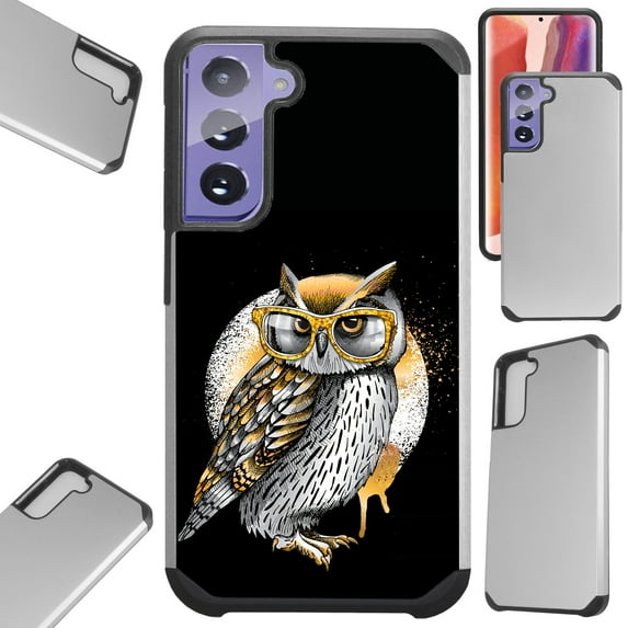 Compatible with Samsung Galaxy S21 FE 5G (2021) Hybrid Fusion Guard Phone Case Cover (Owl Moon)