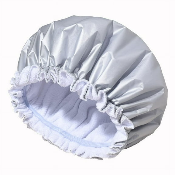 Clearance Shower Caps! Shower Cap for Women Terry Lined Bath Cap Large Reusable Waterproof Elastic Band Shower Caps, Triple Layer Shower Cap with Dry Hair Function for Women