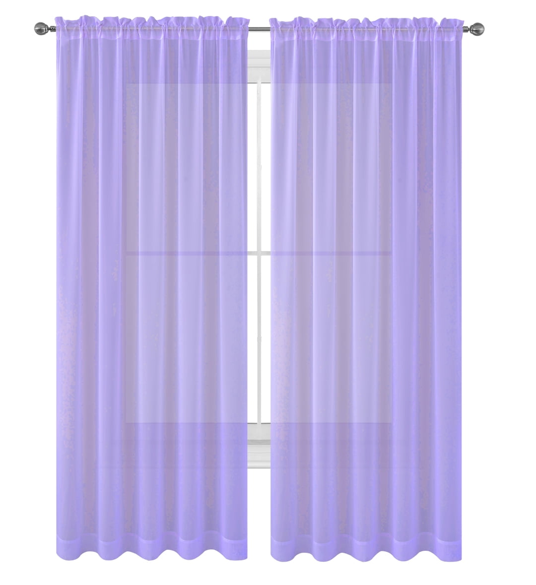 Wpm 2 Piece Beautiful Sheer Window Elegance Curtains Drape Panels Treatment 60w X 84l Lavender Purple Walmartcom Walmartcom Wpm 2 Piece Beautiful Sheer Window Elegance Curtains Drape Panels Treatment 60w X 84l Lavender Purple Walmartcom Walmartcom