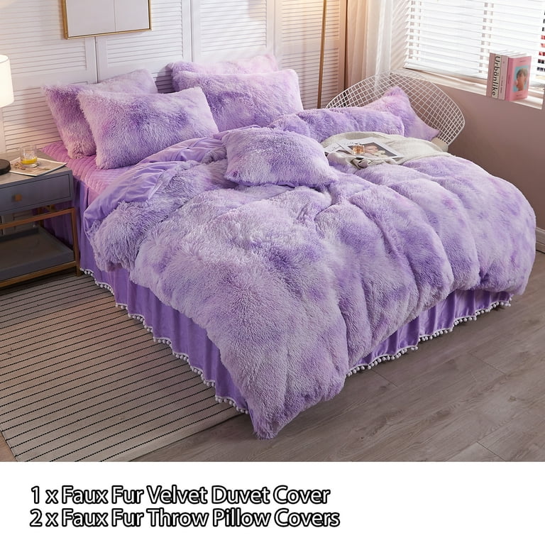 Faux Fur Duvet Cover Set - Shaggy Tie Dyed Duvet Cover - Luxury Ultra Soft Fluffy  Comforter Cover Bed Sets - China Long Plush Quilt and Tie Dyed Duvet Cover  Set price