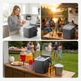 thumbnail image 2 of SIMZLIFE Countertop Ice Maker with Portable Handle, 26lbs/24H, 9 Cubes Ready in 6 Mins, Self-Cleaning, Compact Ice Machine with Basket & Scoop, Grey, 2 of 10