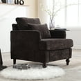 thumbnail image 6 of Nmkwnr Modern Accent Chair Armchair, Wood Frame Lounge Chair for Living Room, Office, Black, 6 of 8