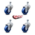 thumbnail image 2 of 3 Inch Solid Polyurethane Wheel Swivel 12mm Threaded Stem Caster Set SCC, 2 of 2