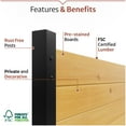 thumbnail image 4 of 42in H x 38in W (2 Panels) No Dig Enclo Richmond Cedar Wood Privacy Screen, Ideal Outdoor Privacy Wall, Pool Equipment Enclosure, Trash Can Enclosures, Air Conditioner Fence, EC18008, 4 of 10