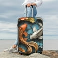thumbnail image 5 of Cauagu Colorful Koi Fish Art Print Travel Luggage Cover,Travel Dust-proof Suitcase Cover Softside Suitcase Protector for 18-32inch,Not Included Suitcase, 5 of 8