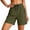 #01 Army Green 【Mix & Match: Stock Up on Your Favorite Colors】, variant on Women's Lightweight Nylon Spandex Workwear Shorts, Elastic Waist Tummy Control with Zippered Pockets, Quick Dry Breathable Stretch, Outdoor Leisure Hiking Running | TruBelle,Army Green L