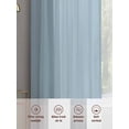 thumbnail image 6 of Sky Blue Sheer Curtains 72 Inch Length 2 Panels Set for Living Room/Bedroom, Modern Pure Winter Sky Blue Semi Curtain Sheers Drapes Rod Pocket Curtains Window Treatment Set 52''x72''x2, 6 of 7