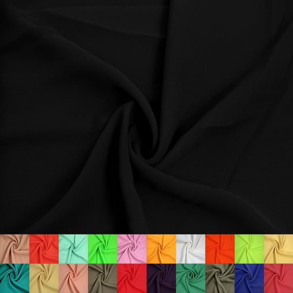 58" Wide 100% Polyester Chelsea Chiffon Fabric by the Yard – 105 GSM, Lightweight, Non-Stretch & Anti-Wrinkle– for Apparel, Scarves, Decor, Crafts, Sewing & DIY