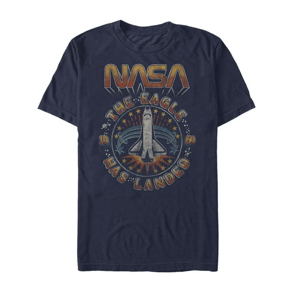 Men's NASA Eagle Has Landed Graphic Tee Navy Blue Large