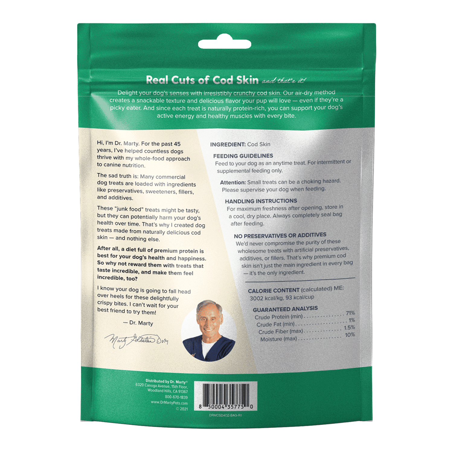 Dr. Marty Cod Crispies Dog Treats, 4oz