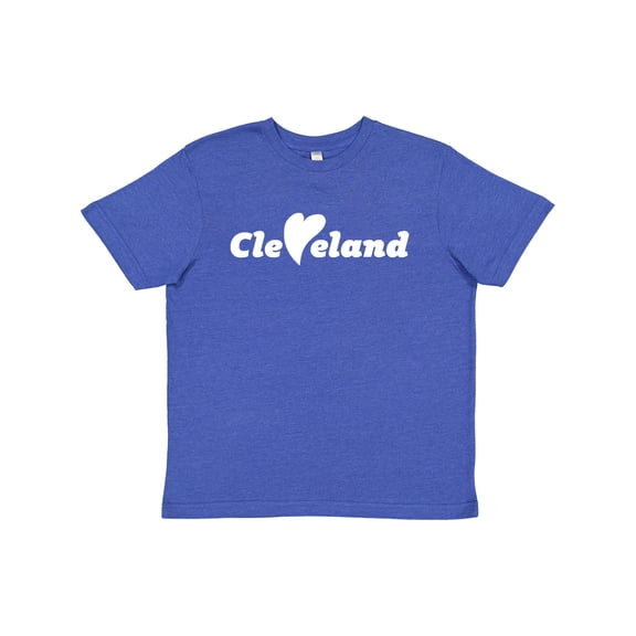 Inktastic Cleveland Heart Solid White Youth T-Shirt