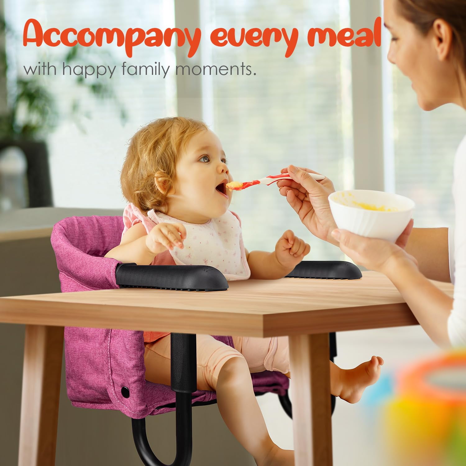 Hook on chair for baby with Storage Bag Portable,clip on table,for Home and Travel