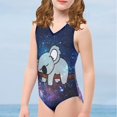 thumbnail image 3 of SEANATIVE Galactic Koala One-Piece Swimsuit Size 13-14 T Leisure Beach Toddler Girl Bathing Suit Durable Kids Girls Bikini Swimming Suit, 3 of 7