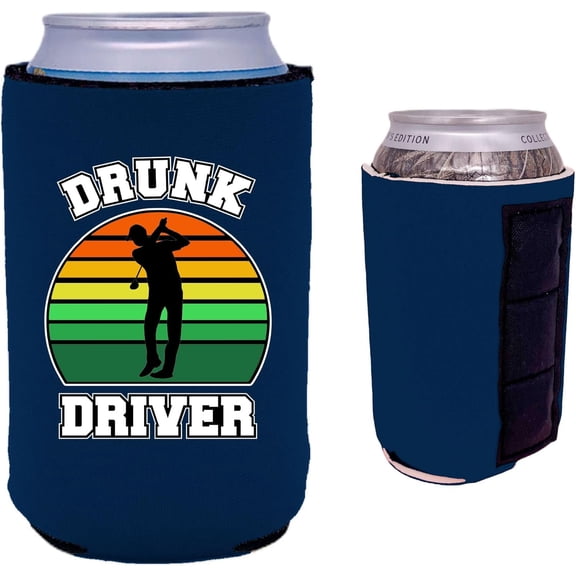 Drunk Driver Golf Magnetic Can Coolie (Navy Blue)