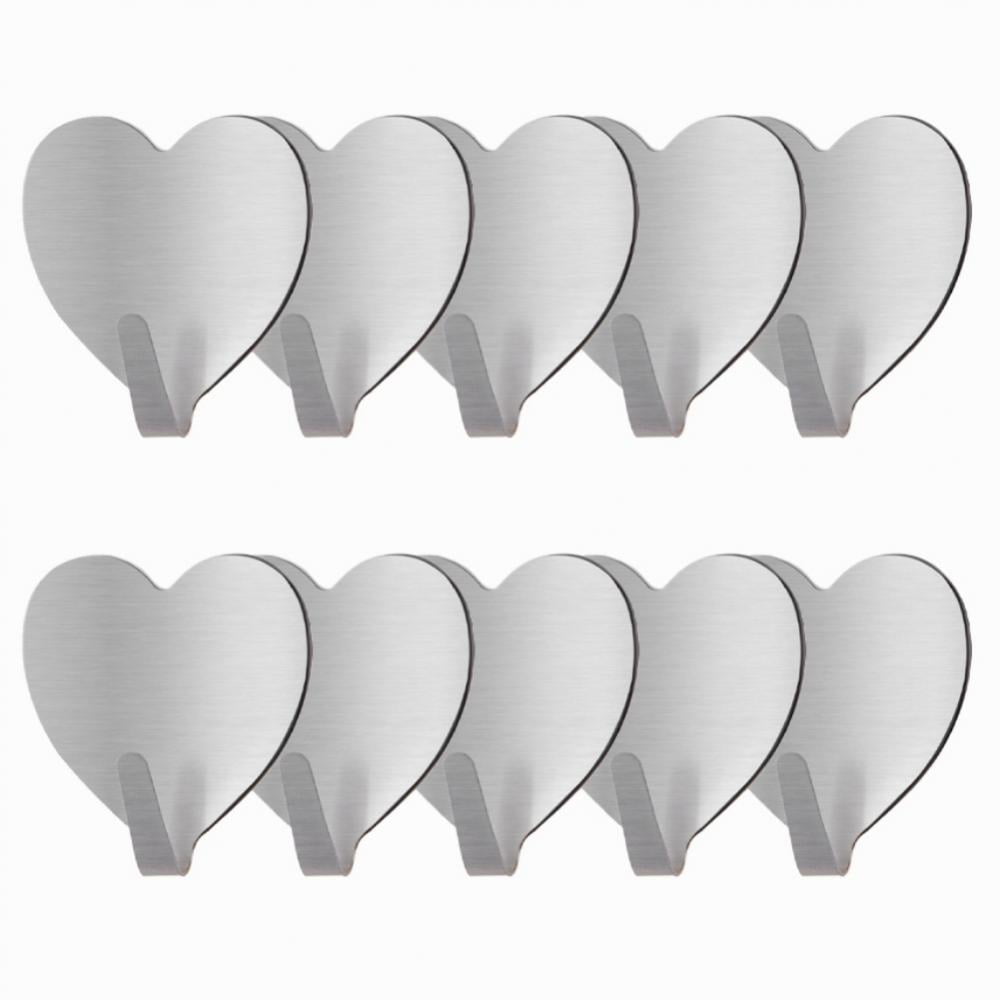 Details about   5Pcs Heart Hooks Strong Self Adhesive Wall Hanger Kitchen Bathroom Home Decor 