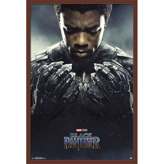 Marvel Cinematic Universe Black Panther - One Sheet Wall Poster, 22.375" x 34", Framed