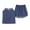 Navy, variant on Karight Sleepwear for Womens Straps Tank Top Shorts 2 Piece Pajamas Lace Faux Silk Nightgowns Plain Match Thin Pjs Sets