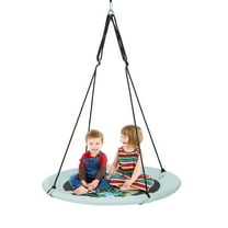 Infans 40" Saucer Tree Swing with Adjustable Hanging Ropes Necessary Hardware for Kids