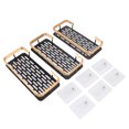 thumbnail image 2 of Shower Storage Rack, Shower Shelf Basket Aluminum Rectangle Punch Free 3 Layers with  Stickers for Home Black,Black Gold, 2 of 8