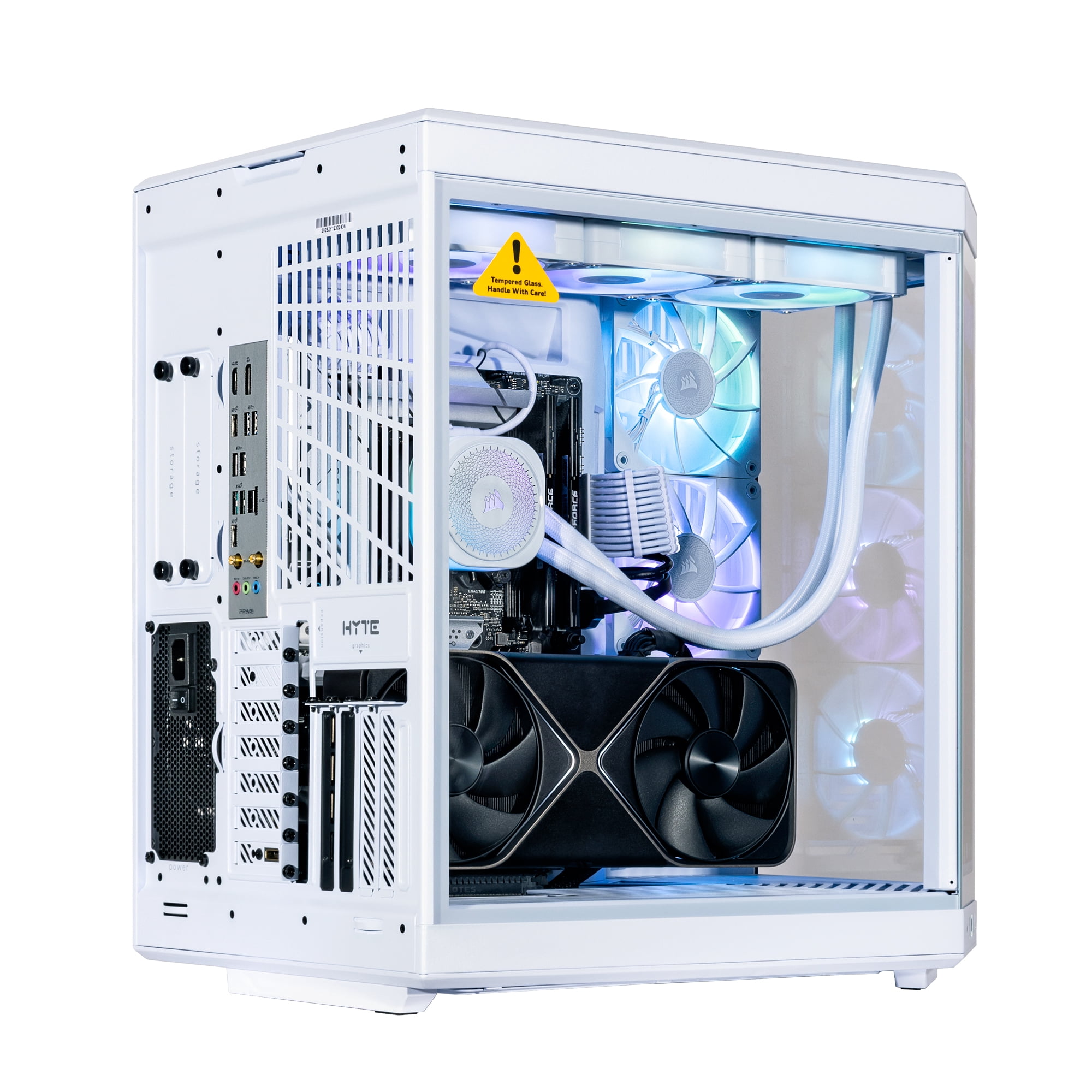 Velztorm LCD Praetix Custom Built Y70 Touch Gaming Desktop PC (Intel i9-14900K, RTX 5080, 32GB DDR5, 2TB PCIe SSD, RGB Fans, 360mm AIO, 1000W PSU, WiFi 6, Bluetooth 5.2, RJ-45, Win 11 Home)
