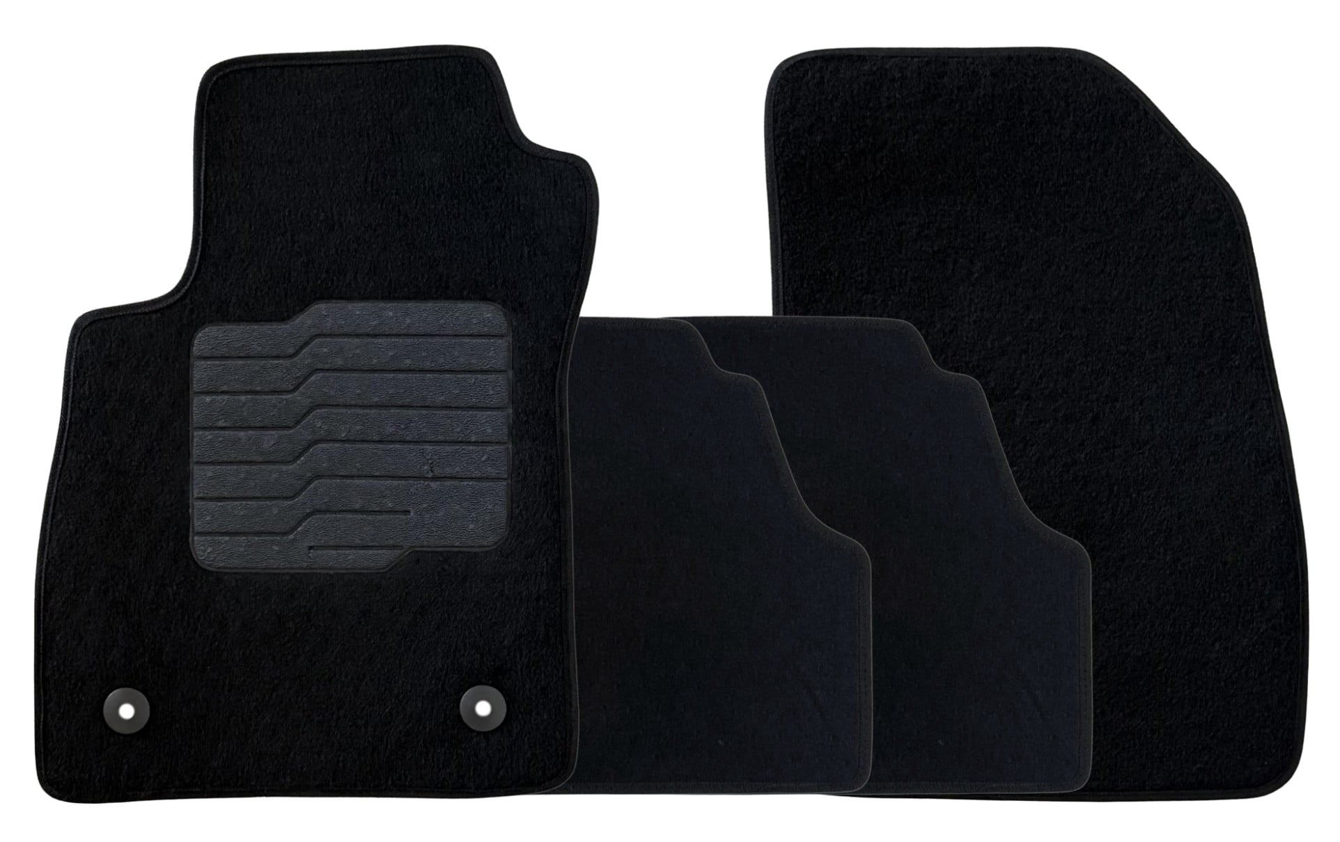Carpet Floor Mats for 2014 to 2023 Chevrolet Trax / 2013 to 2023 Buick Encore (Not Fit for GX Models) with Non-Slip Heel Pad and Safety Locks, Front and Rear