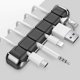 thumbnail image 1 of Cable Clips Desk Organizer, 5 Slots Cable Holder Metal Frame Cable Management, Cable Tidy For Usb Charger Cables/cord/home Office And Car (black), 1 of 5