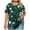 Army Green, variant on GERsome Plus Size Womens T Shirts Pleated Crew Neck Dressy Tops Short Sleeve Floral Shirts Summer Loose Fit Blouses, Sizes L-5XL