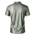 thumbnail image 4 of Rloper-Lop Men's Metallic Golf Polo Shirts Trendy Sequin Quick Dry Short Sleeve Collared Tees Summer Nightclub Party for Men Fashion Tops, 4 of 7
