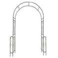 thumbnail image 6 of Zateety  Metal Garden Arch W55'' x H94.5'' Garden Arbor Trellis Climbing Plants Support Rose Arch Outdoor Arch Black, 6 of 6