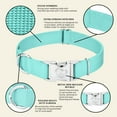 thumbnail image 4 of Country Brook Petz® Premium Nylon Dog Collar with Metal Buckle for Small Medium Large Breeds (Large, 1 Inch, Light Cyan), 4 of 6