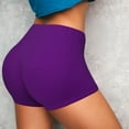 thumbnail image 4 of Fotbe Purple Seamless Shorts, Womens Workout Shorts High Waist Stretch Booty Short for Gym/Yoga/Running/Biking-Small, 4 of 9
